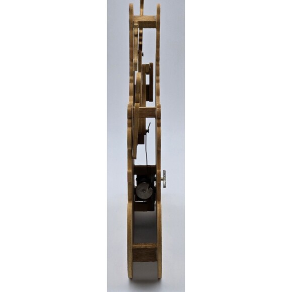 Vintage Animated Wooden Santa Sleigh Music Box Christmas Decoration Works - Picture 4 of 7